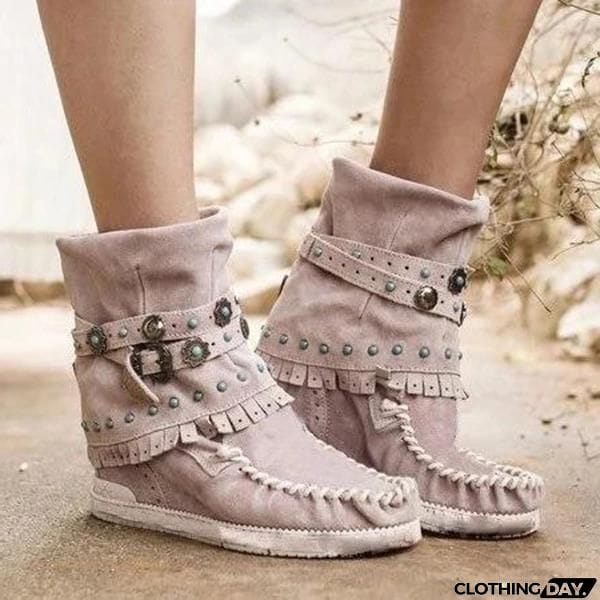 Lydiashoes Flat Heel All Season Suede Boots