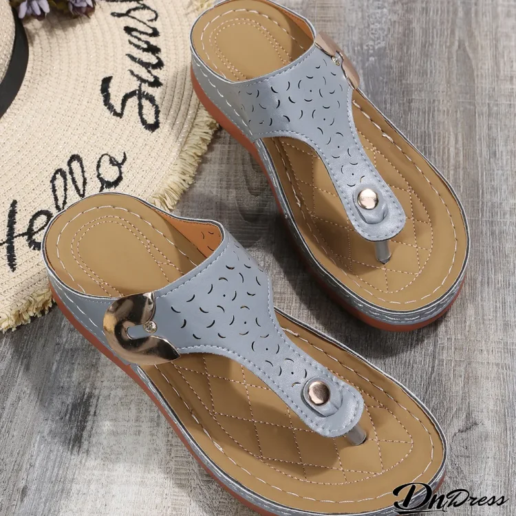 Wedge Vintage Flip Flop Beach Slippers