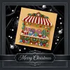 (25x25cm)DIY Pearl Painting Xmas Framed Handmade Pearl Material Art Kit Living Room Decor