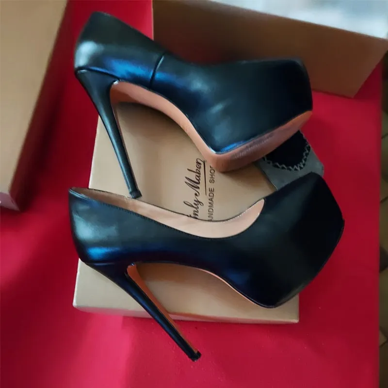 Onlymaker Women's Platform 16cm Thin High Heels Shoe Sexy Stiletto Wedding Party Fashion Pumps