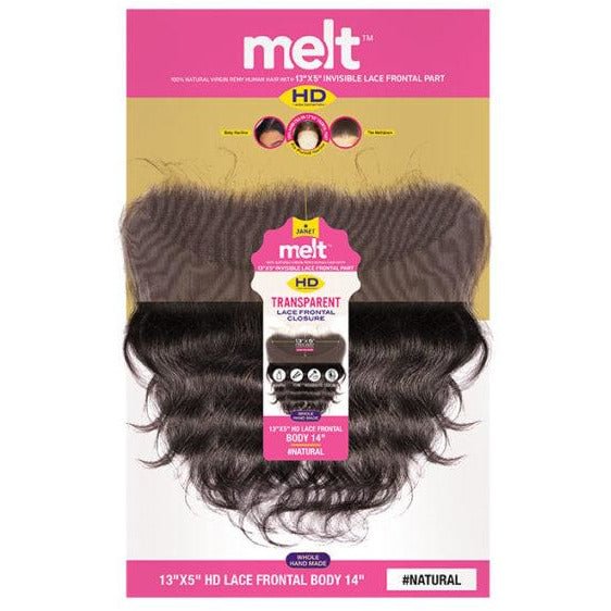 Janet Collection Melt HD 100% Virgin Human Hair 13" X 5" Transparent Lace Frontal Closure - Body