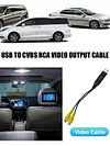 USB To CVBS RCA Video Cable 2 CVBS Output USB To RCA Cable Car Radio Accessories