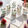 6Pcs Diamond Painting Butterfly Flower Bush Greeting Card Set with Envelopes for Birthdays Thanksgiving & Special Occasion