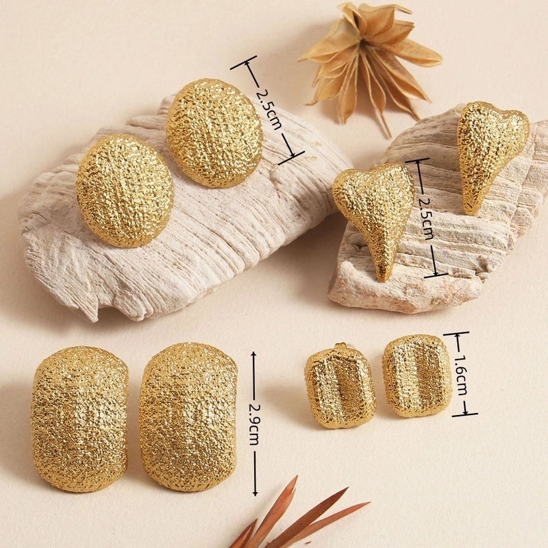 1 Pair Elegant Minimalist Heart Shape Solid Color 304 Stainless Steel 18K Gold Plated Ear Studs