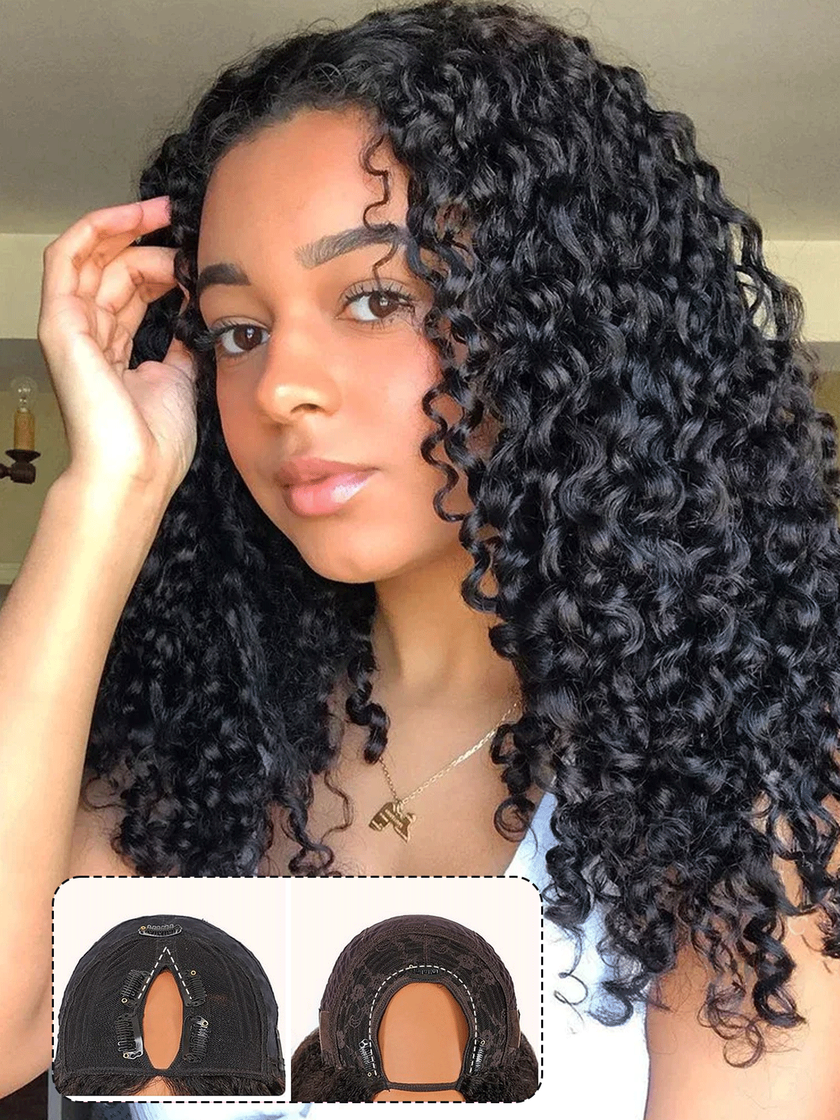 250% Density Boruihair SDD Pixie Curly Glueless Pre‑Plucked Human Hair Wigs| V‑Part & U‑Part Options | 100% Human Hair