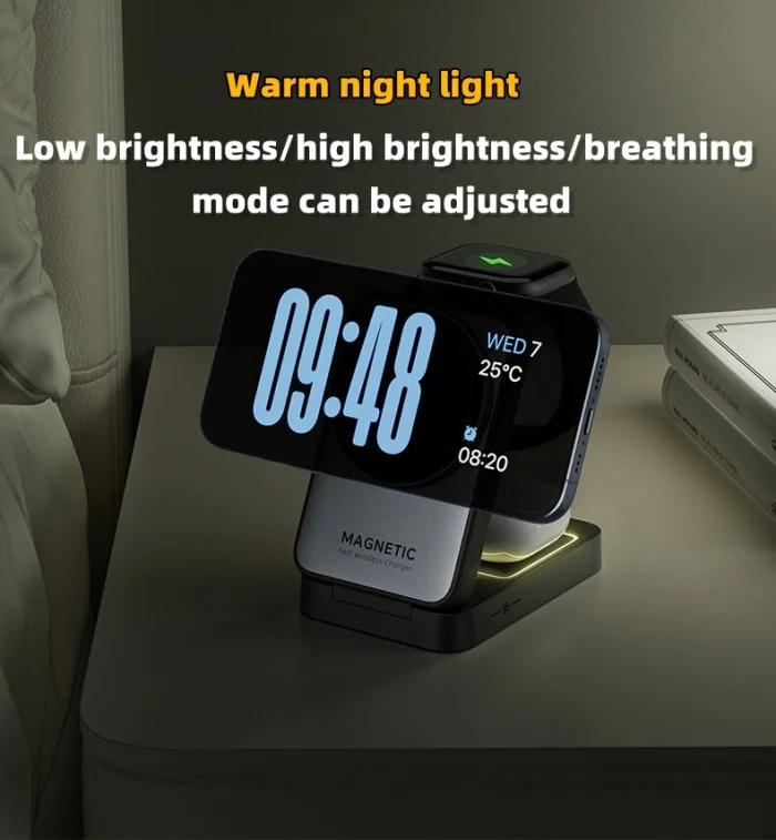 Folding Magnetic 3-in-1 Wireless Charger