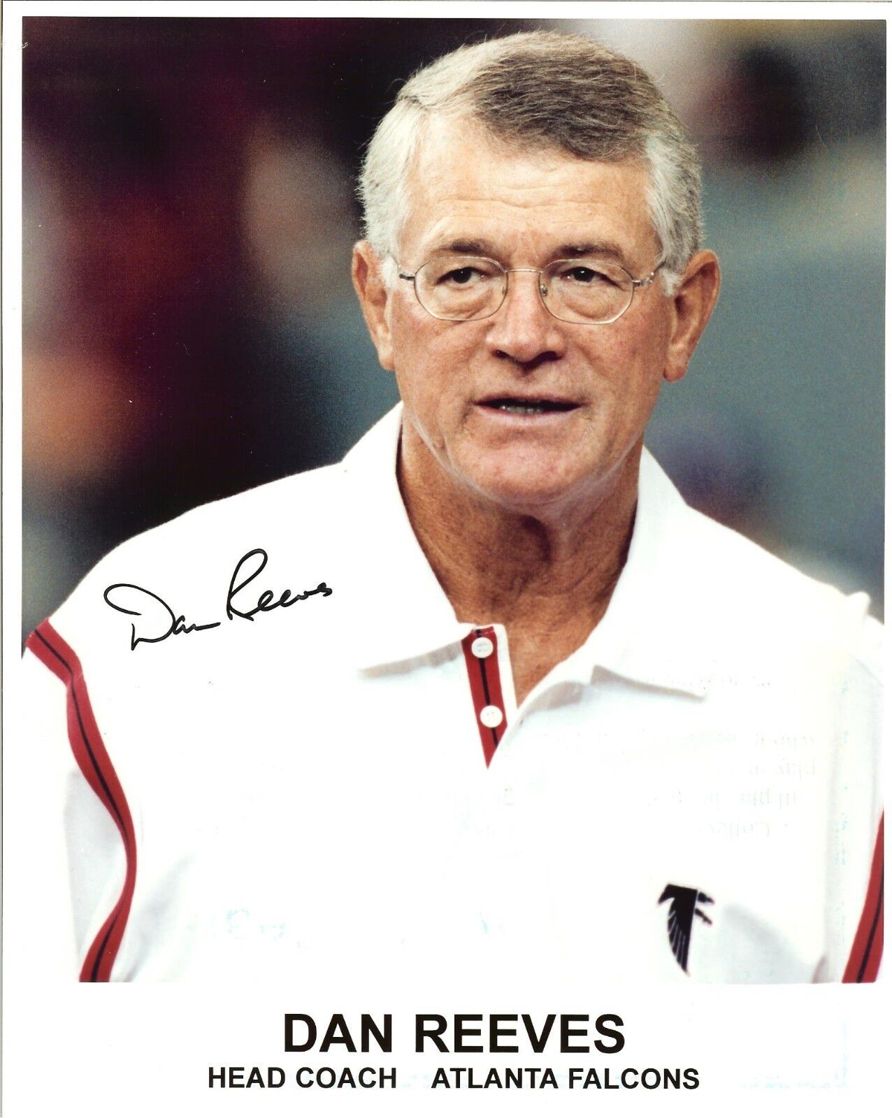 Dan Reeves autographed 8x10 Atlanta Falcons  Shipping