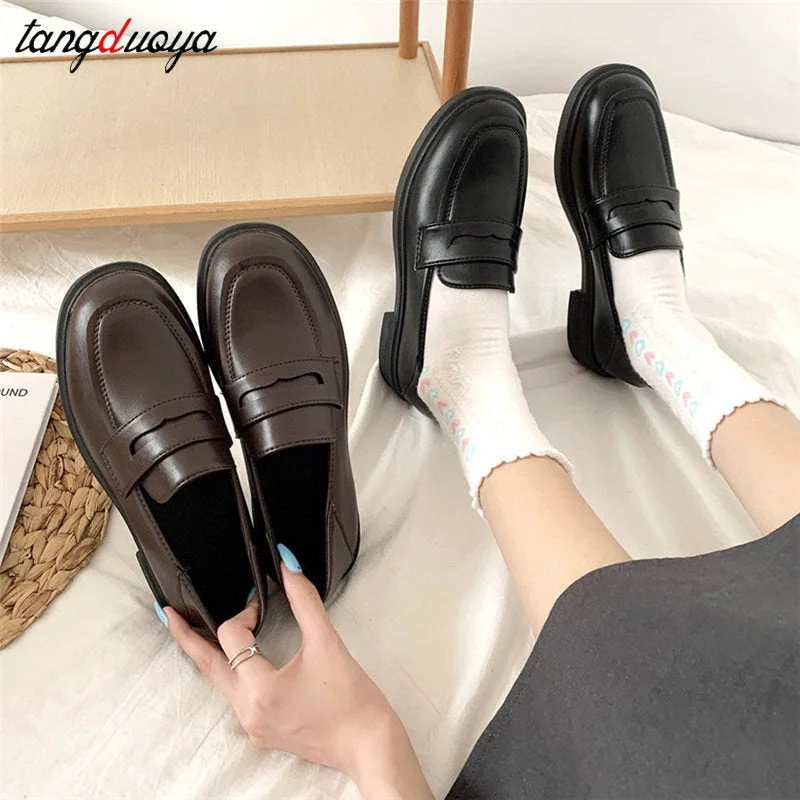 Mary Jane Shoes Girls Japanese School Jk Uniform Accessories Lolita Shoes College Gothic High Quality loafers for women 2022