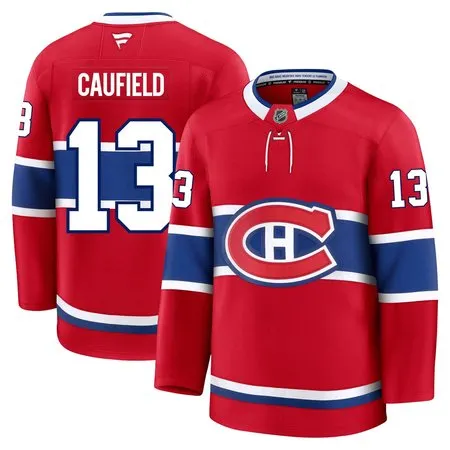 Youth Montreal Canadiens #13 Cole Caufield  Red Home Jersey