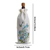 (US Local)4pcs DIY Diamond Painting Wine Bag Kit Rhinestones Liquor Bottle Cover (Flower)