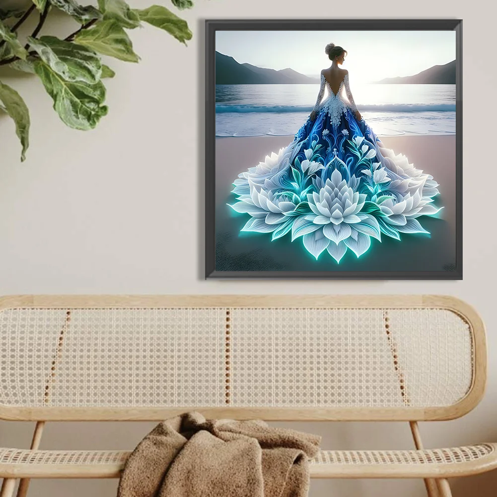 Diamond Painting - Full Round Drill - Gorgeous Skirt Beauty(Canvas|40*40cm)