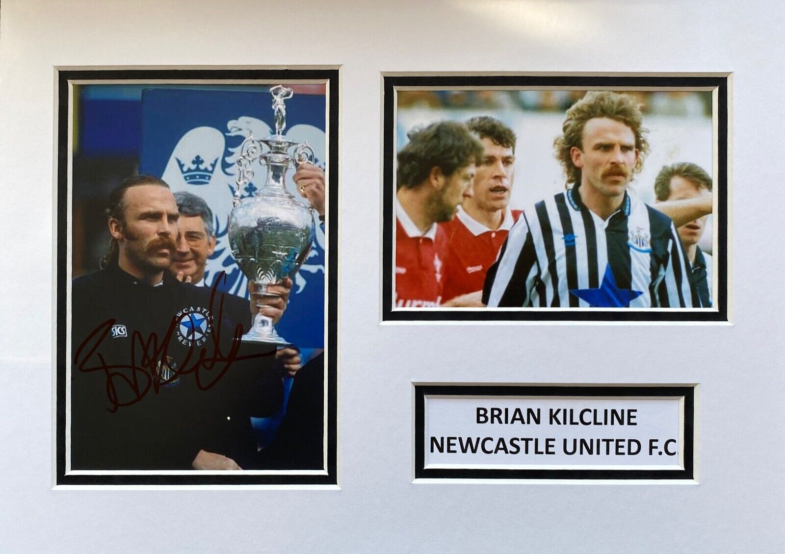 BRIAN KILCLINE HAND SIGNED A4 Photo Poster painting MOUNT DISPLAY NEWCASTLE UNITED AUTOGRAPH 1