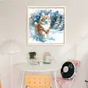Cat Walking In Snow-14CT Stamped Cross Stitch 50*50cm/19.69*19.69in tapestrymarket