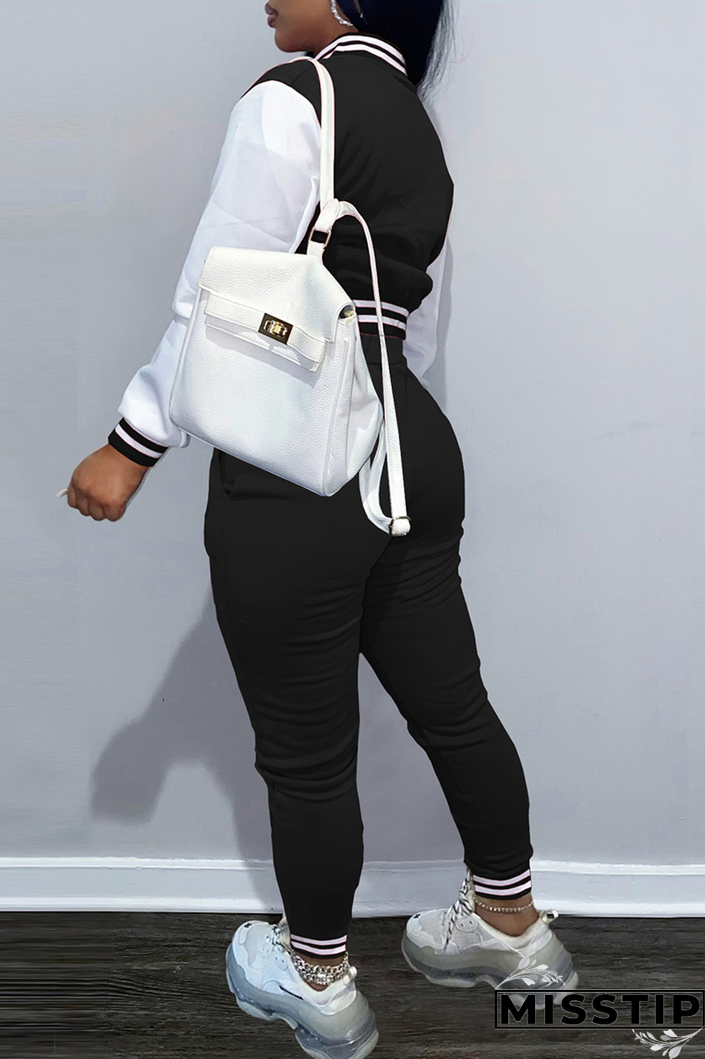 Army Green Street Print Buckle Cardigan Collar Long Sleeve Two Pieces