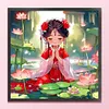 Lotus Fairy-11CT Stamped Cross Stitch 50*50cm/19.69*19.69in
