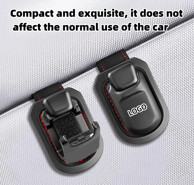 Car-mounted multi-functional suede leather glasses holder