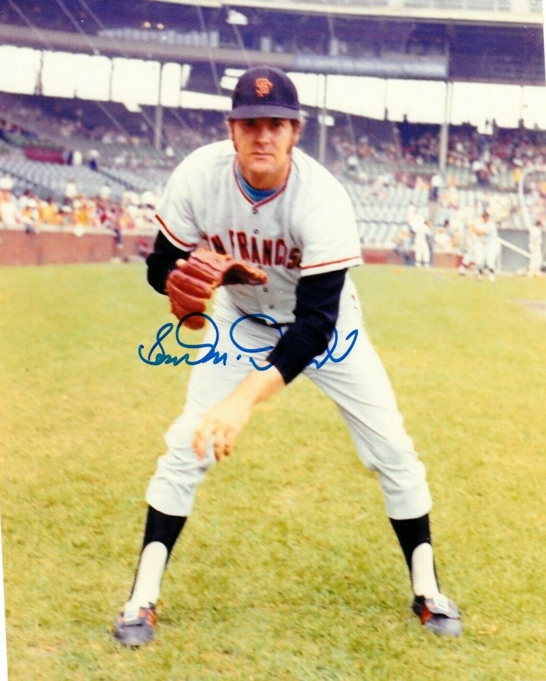 SAM MCDOWELL SAN FRANCISCO GIANTS ACTION SIGNED 8x10