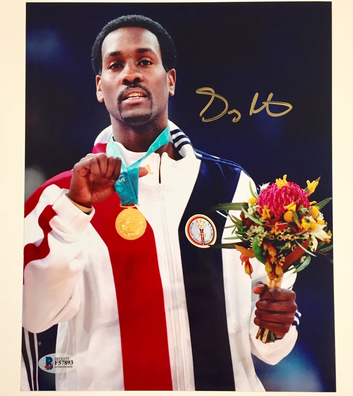 GARY PAYTON 1996 Team USA Gold autograph signed 8x10 Photo Poster painting ~ Beckett BAS COA