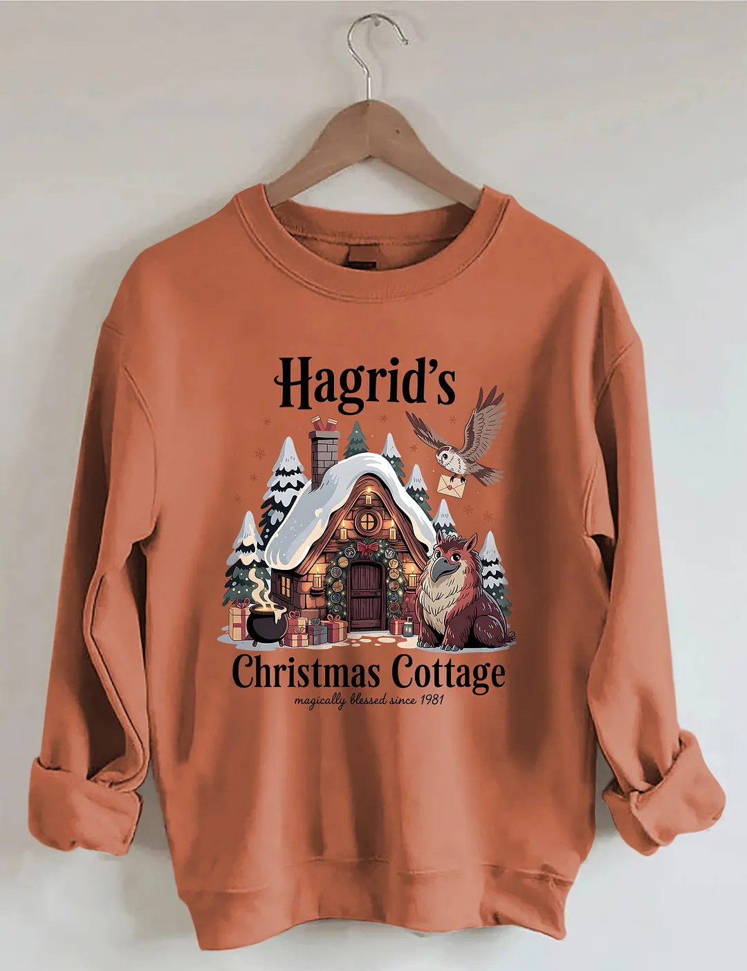 Hagrid's Christmas Cottage Tree Farm Sweatshirt