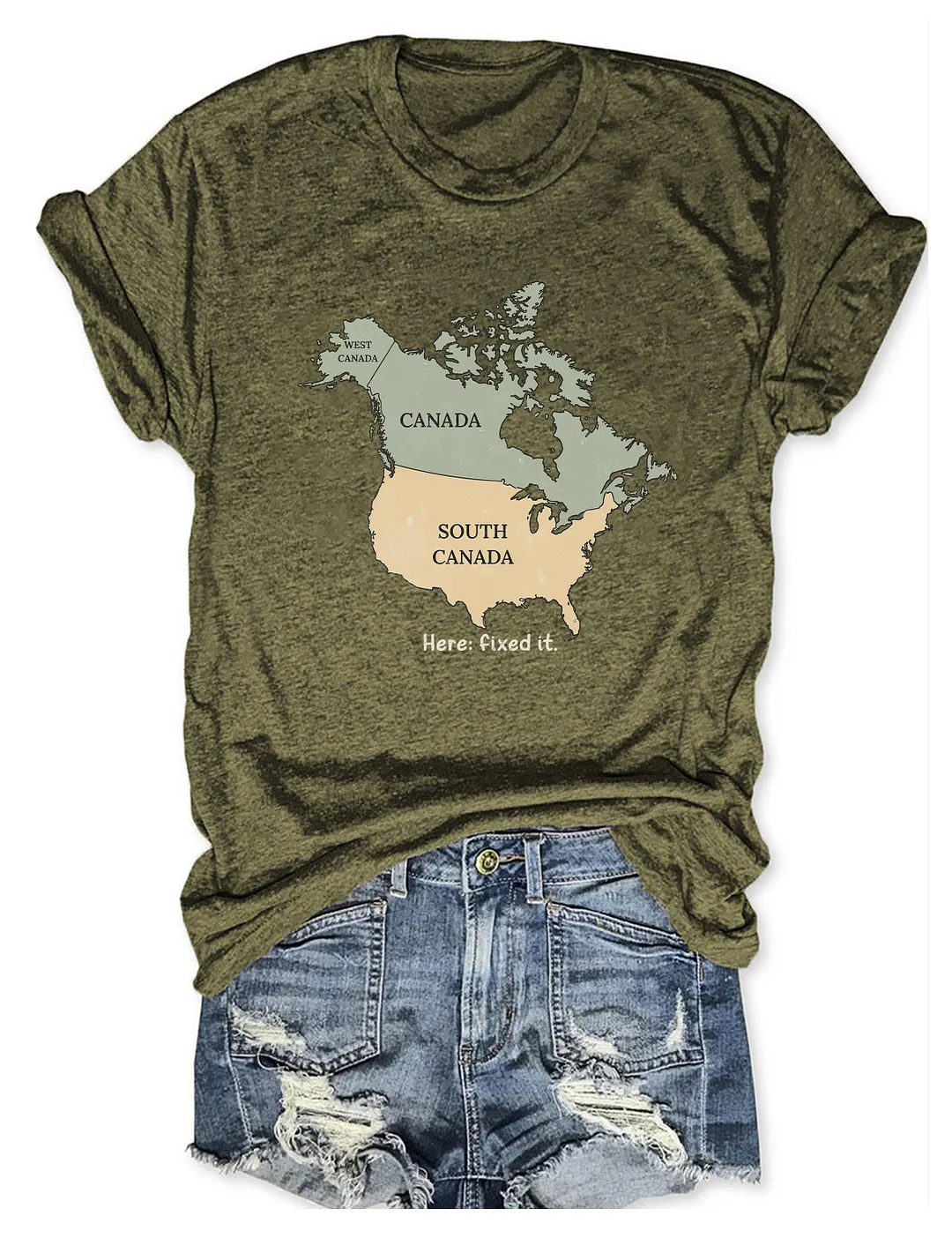 South Canada Map Here Fixed It T-shirt