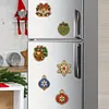 6PCS  DIY Pearl Diamond Painting Christmas Fridge Magnets, Sparkling Rhinestone Refrigerator Magnet Craft Kit for Home Decor & Gifts