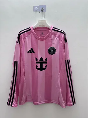 2025/2026 Long Sleeve Inter Miami Home Soccer Jersey 1:1 Thai Quality