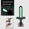 My World Diamond Sword Night Light Ornaments Color Changing Sword Minecraft Game Peripheral Gift Model Table Lamp Desktop Decoration