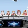 5Pcs Diamond Painting 2D Flat Love Cat Shake Car Ornaments for Center Console