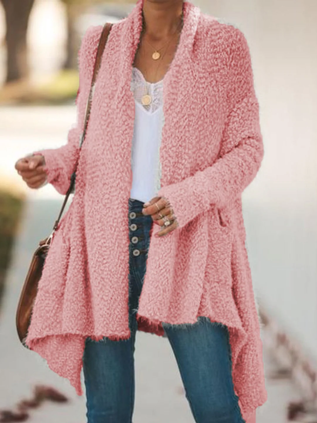 Women Casual Tops Tunic Plus Size Sweater Cardigan