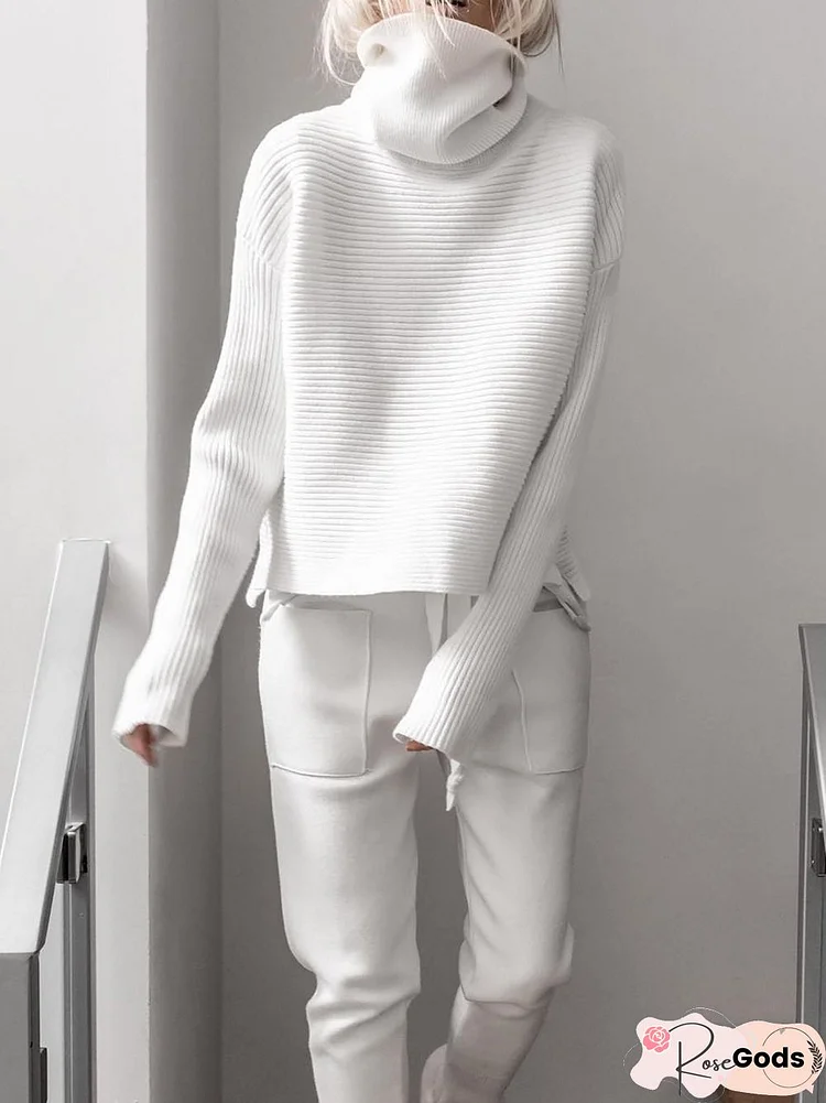 Turtleneck Knitted Long Sleeve