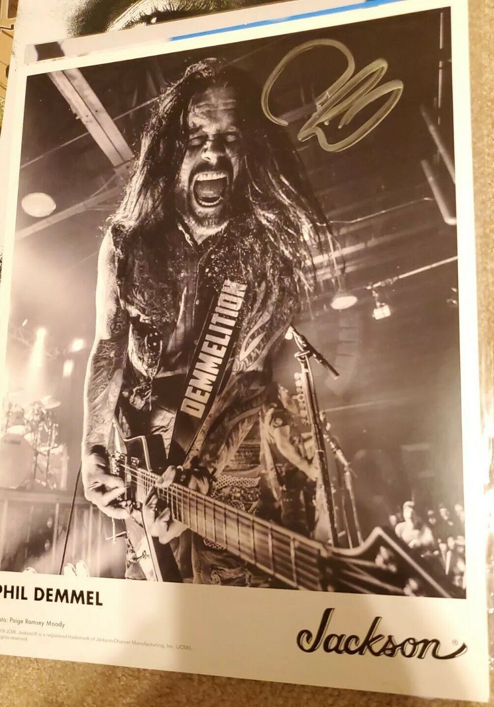 Phil Demmel of MachineheadSigned Promo Photo Poster painting Jackson Guitars