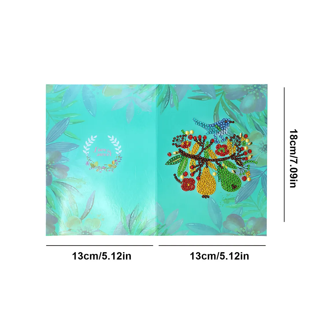 6pcs Flowers and Birds DIY Diamond Painting Greeting Card Kits with Envelopes Diamond Art Greeting Cards Diamond Art Cards Kits for Adults DIY Crafts Family Friend Gifts