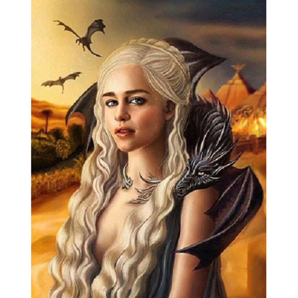 

40*50CM - Round Drill Diamond Painting - Dragon Mother, 501 Original