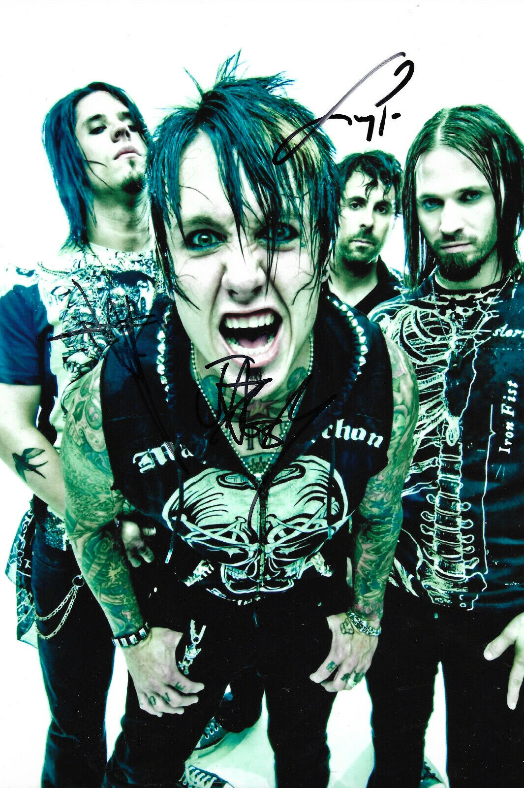 Papa Roach signed 8x12 inch Photo Poster painting autograph