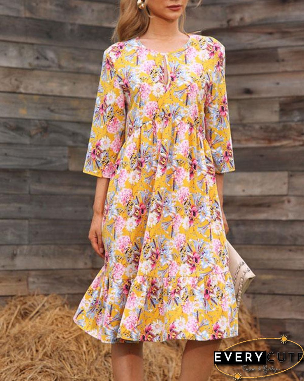 Casual Loose Printed Dress
