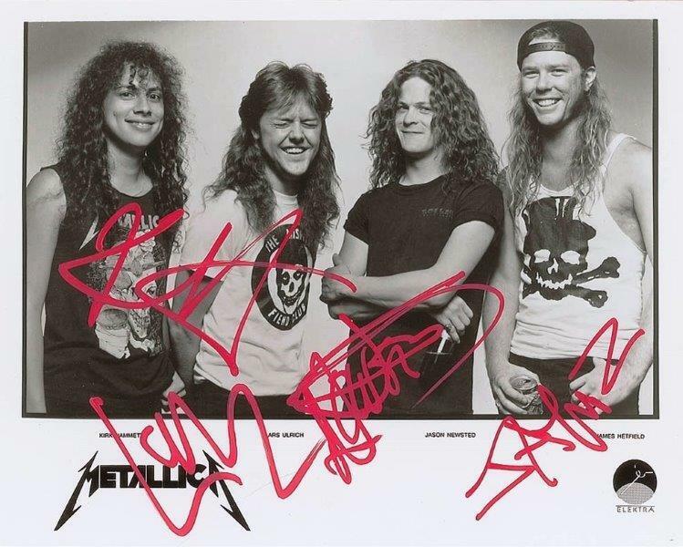 REPRINT - METALLICA James - Lars Band Signed 8 x 10 Glossy Photo Poster painting Poster RP