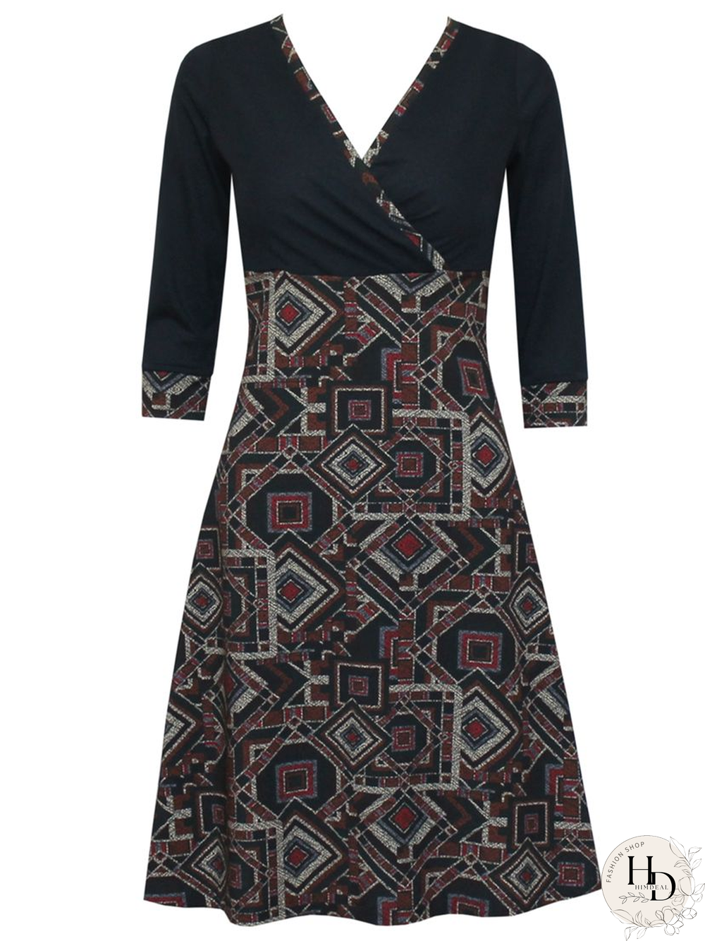 Casual Printed Knitting Dress