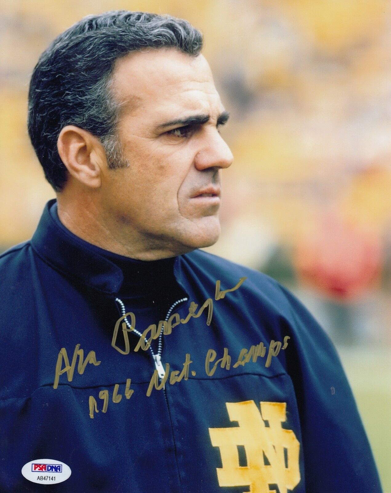 Ara Parseghian #0 8x10 Photo Poster painting Signed PSA DNA Notre Dame Fighting Irish 061718