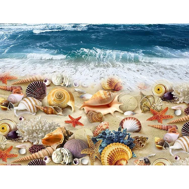 Sea Shells - Full Round Drill Diamond Painting - 40x30cm(Canvas)