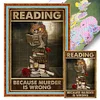 Reading Because Murder Is Wrong-11CT Stamped Cross Stitch 40*60cm(Big Size)