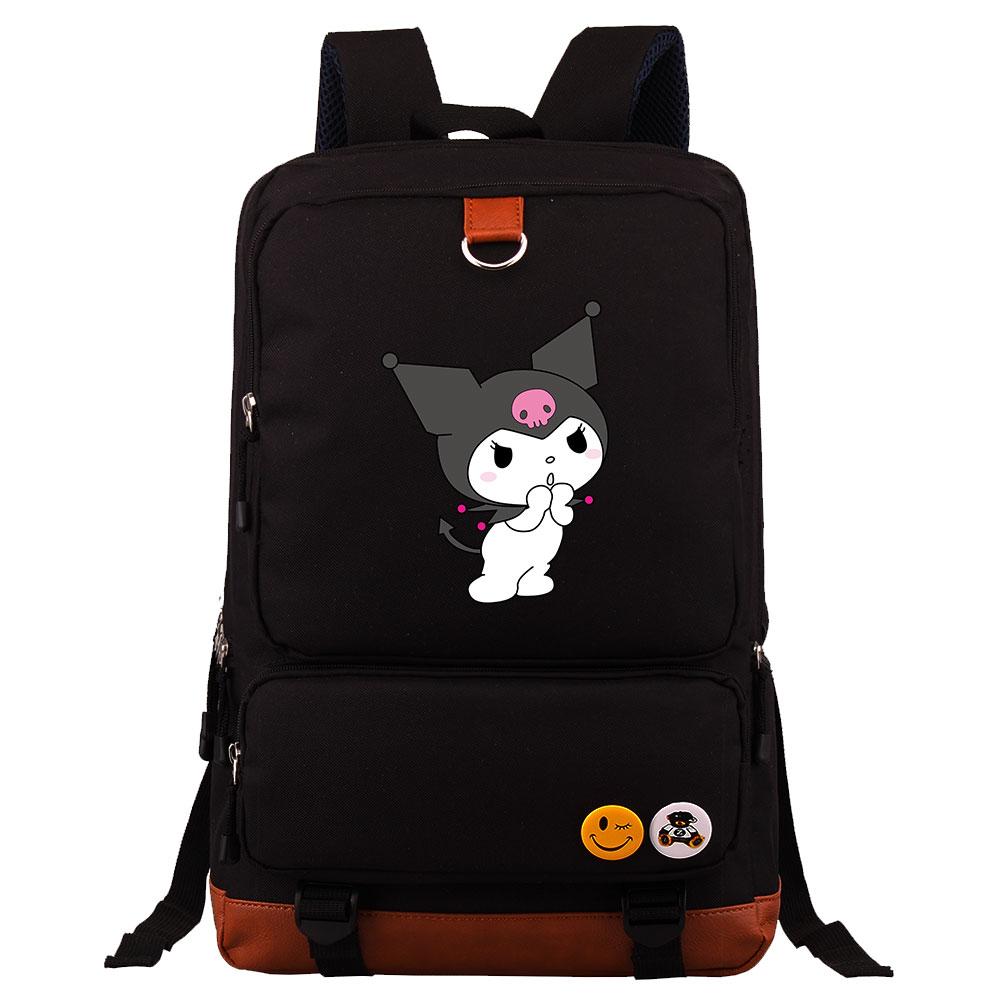 Mayoulove Kuromi Backpack Lightweight Design with Fun Patterns for School and Daily Adventures-Mayoulove