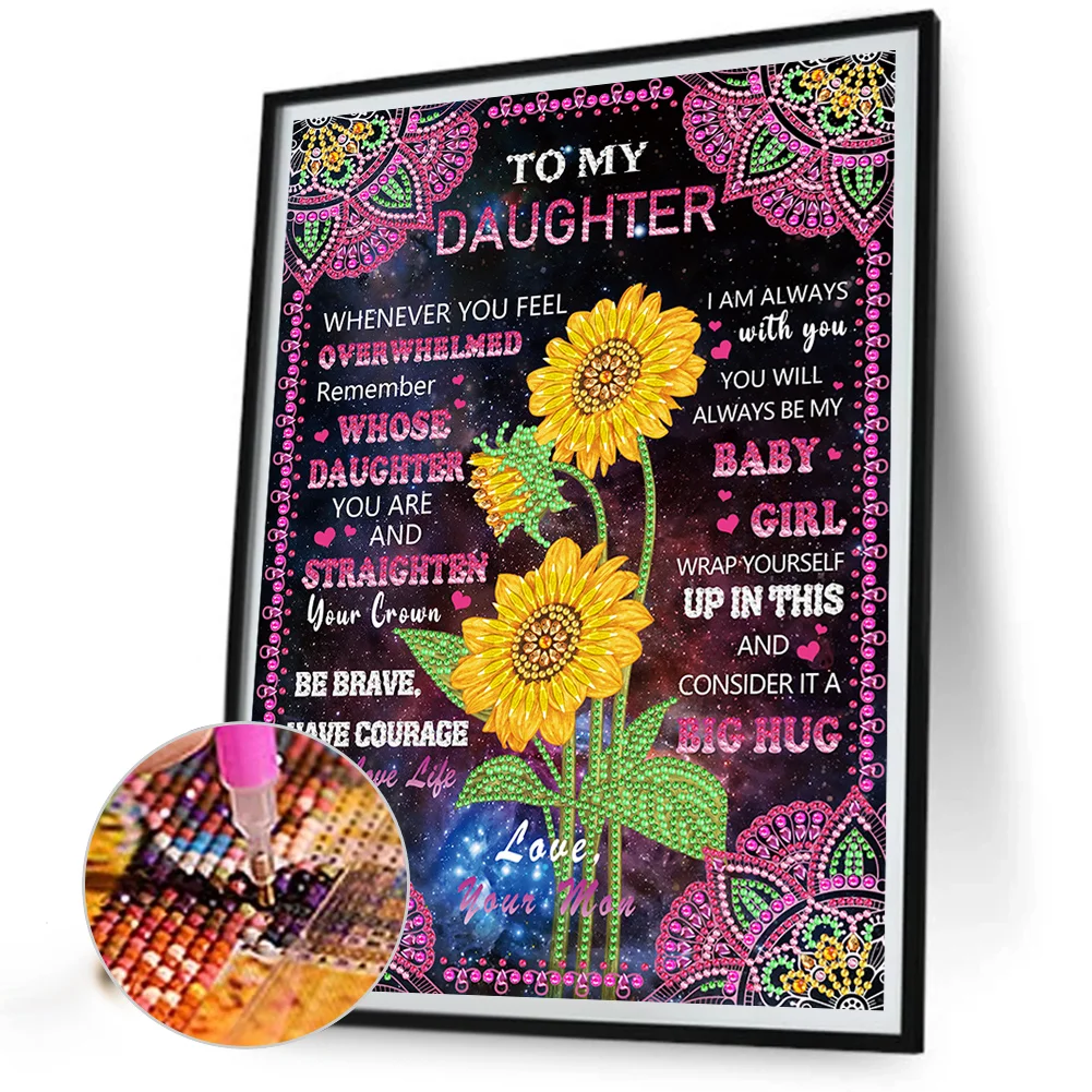 Diamond Painting - Partial Special Shaped Drill - Luminous Phrase(Canvas|30*40cm)