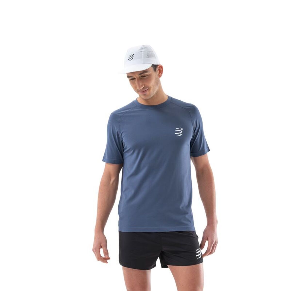 Men&rsquo;s Short Sleeve T-Shirt Compressport Performance Blue