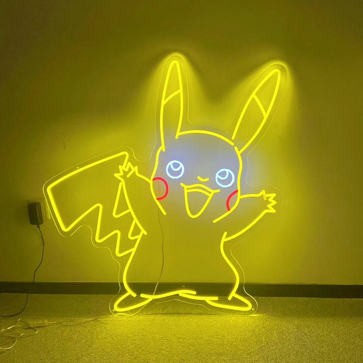 Pikachu Neon Sign Custom Anime Neon Sign Cartoon neon light Neon Signs LED Sign Wall Decor Home Decor