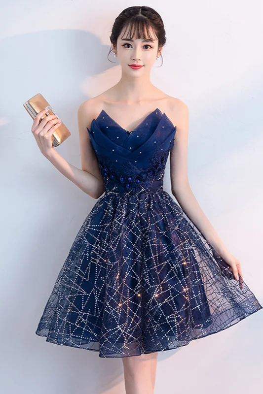 Goregous Sweetheart Beadings Short Prom Dress Appliques Mini Homecoming Dresses