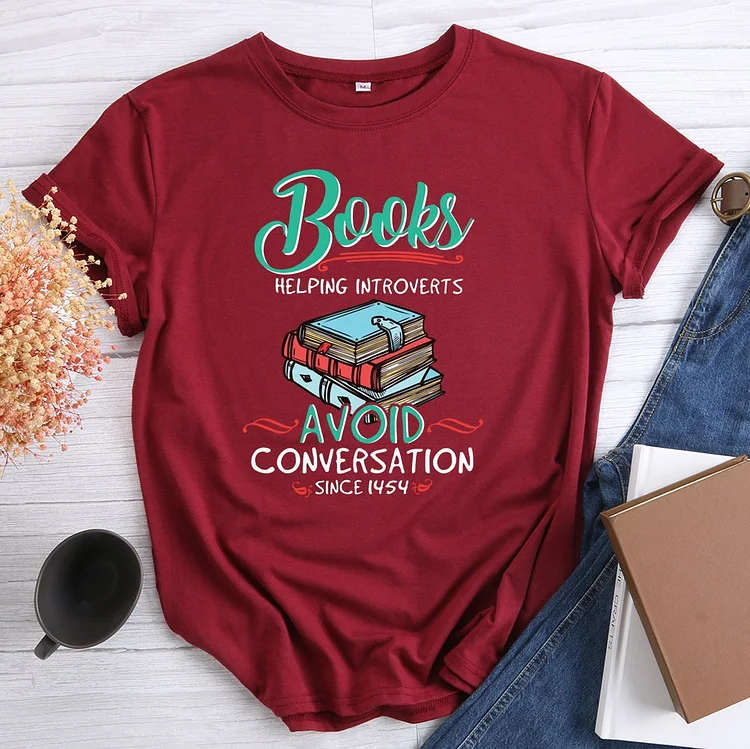 ANB - Books Help Introverts T-shirt Tee-010701