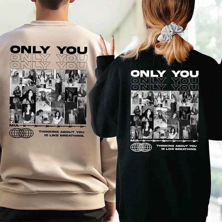 Valentine Gift For Couple Unique Custom Photo Sweatshirt-Printed back Sweatshirt