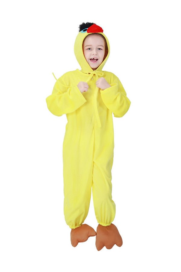 Cute Kids Cartoon Halloween Onesies Pajamas Duck Costumes Yellow-elleschic