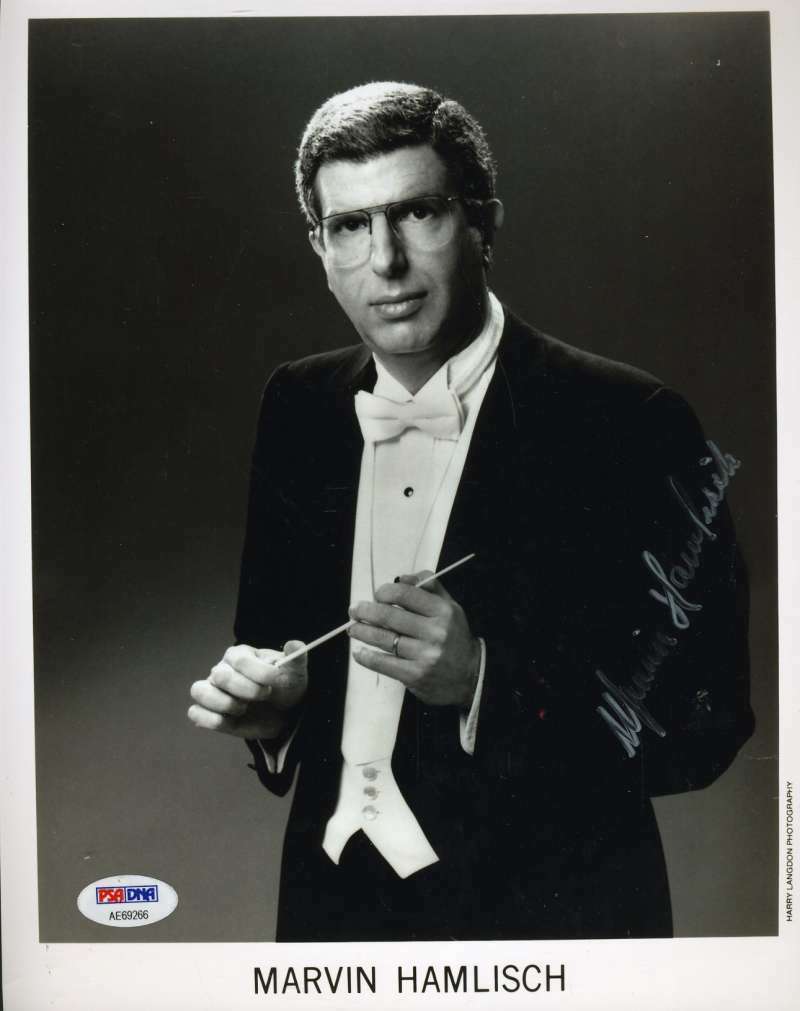 Marvin Hamlisch Psa Dna Hand Signed 8x10 Photo Poster painting Original Autograph