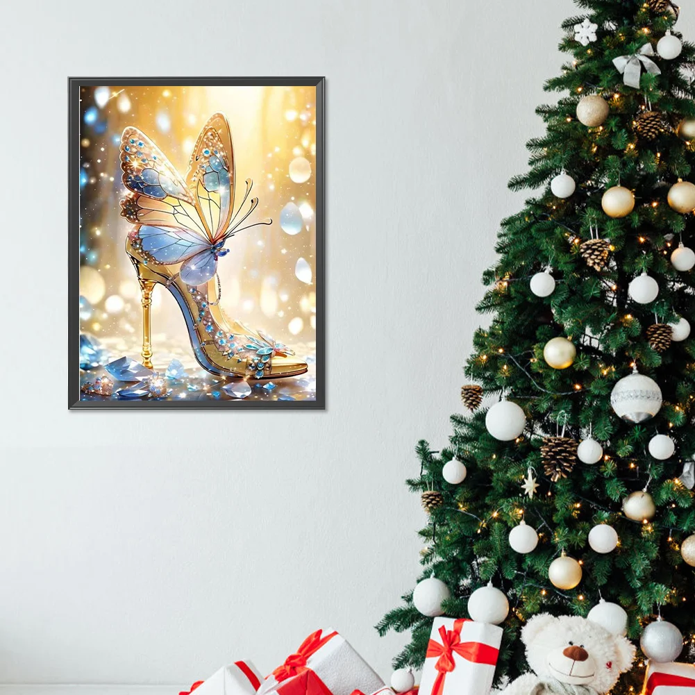 Diamond Painting - Full Round Drill - Butterfly High Heels(Canvas|30*40cm)